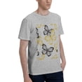 thumbnail image 2 of Bingfone Golden Glitter Butterflies Men'S Loose Fit Short-Sleeve Pocket T-Shirt, 2 of 7