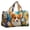 Q, variant on Weekender Bags for Women Cotton Quilted Duffel Overnight Luggage Charm Tote Bag for Men Gym Gifts Travel Outwork Road (S, 16 x 8 x 8in, Small)