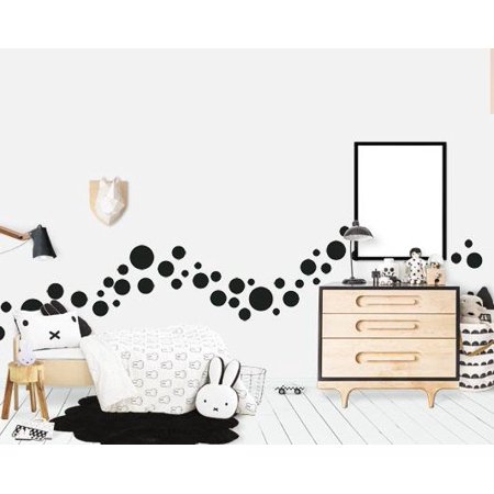 Decal Polka Dots Wall Decal Home Decor Qty 55 Black