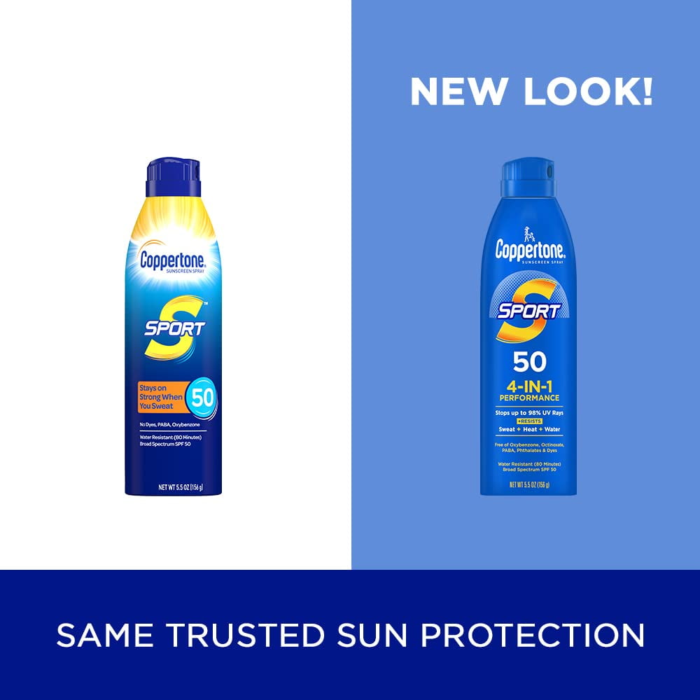 Sport Sunscreen Spray  SPF 50 Spray Sunscreen  5.5 Oz (Pack of 4)