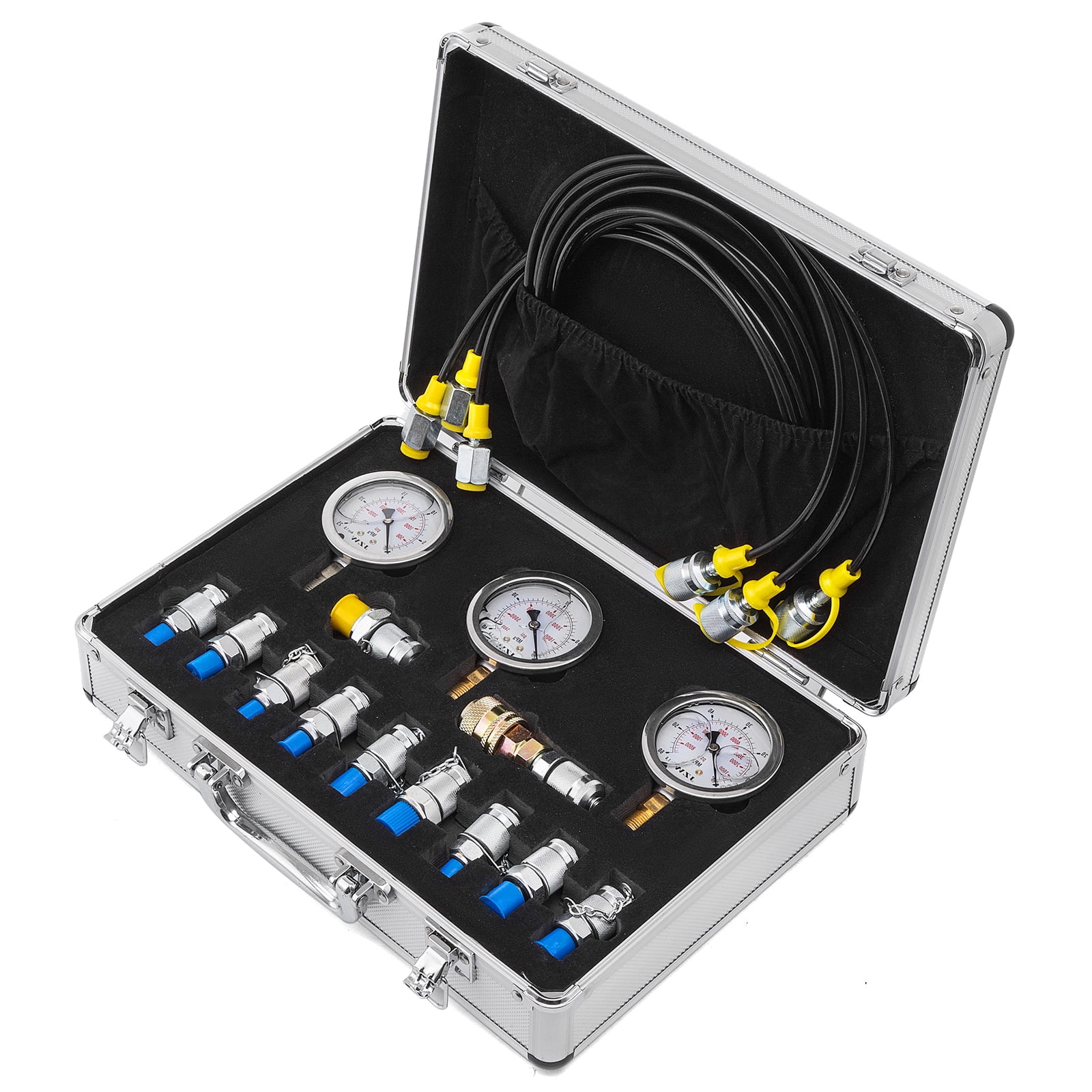 9000PSI Hydraulic Pressure Test Kit Hydraulic Pressure Tester for Machinery US 