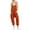 Rust, variant on Women's Loose V Neck Harem Jumpsuits Sleeveless Spaghetti Strap Baggy Overalls with Pocket (DarkGrey-L)