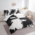 thumbnail image 4 of Homewish Patchwork Cow Hide 7-Piece Bedding Comforter Set,Country Farmhouse Lodeg King Bedding Sets,White Black Bed Sheets For Adults,Microfiber Bedroom Decor Reversible, 4 of 9