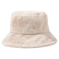 thumbnail image 5 of Beugl Bucket Hat Clearance, Winter Thick Bucket Warm Hat Bucket Cap Basin Hat for Women Men Solid Color Style Summer Hats Beach Hats Beige, 5 of 8