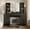 Black, variant on EastVita Makeup Vanity Desk With 10 Led Lights, 3 Lighting Colors, Brightness Adjustable, Vanity Set Dressing Table With 5 Drawers ,with Shelves, Large Vanity 45.2"L