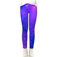 thumbnail image 2 of LRen Girls Leggings Size 7-8 High Waisted Galaxy Sky Print Casual Yoga Pants Tights Trousers for Kids Dance Comfortable Workout Running Yoga Pants, 2 of 6