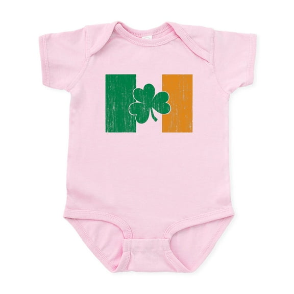 CafePress - Irish Flag Shamrock Infant Bodysuit - Baby Light Bodysuit, Size Newborn - 24 Months