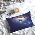 thumbnail image 5 of Yiaed Planets Stars And Galaxies Print Brushed Microfiber Envelope Pillowcases, Standard,Envelope Closure Pillow Cases(No pillow core)-16"x24", 5 of 6