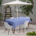 thumbnail image 2 of Vargottam Indoor/OutdoorTablecloth58" x 58" Inch Square Tablecloth with Umbrella Hole & Zipper, Waterproof Patio Table Cloths, Spring/Summer Table Covers for Backyard /BBQs -Purple, 2 of 6