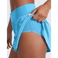 thumbnail image 5 of Shorts CRZ YOGA de Cintura Alta con Abertura y Forro de Malla Azul Talle L, 5 of 5