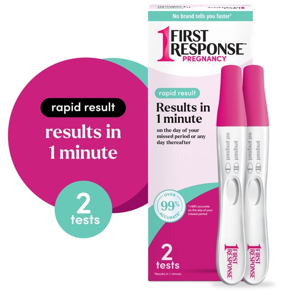 First Response Rapid Result Pregnancy Test, Over 99% Accurate (2), 2 Count