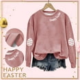thumbnail image 5 of Sales Today Clearance Oversized Crewneck Sweatshirt Women Women's Happy Easter English Printed Round Neck Long Sleeve Hooded Sweatshirt, 5 of 7