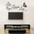thumbnail image 6 of Live Laugh Love Quotes Butterfly Wall Art Stickers Living Room Decal Home Decor, 6 of 7