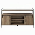 thumbnail image 6 of Cterwk TV Stand for TVs up to 58", Entertainment Center with 2 Open Shelf and 2 Doors, TV Cabinet for Living Room, Office, Brown, 6 of 9