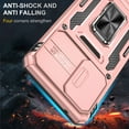 thumbnail image 7 of ELEHOLD Heavy Duty Rugged Case for Samsung Galaxy A53 5G Full Body Protection with Camera Lens Cover Magnetic Metal Ring Holder Kickstand Anti-Scratch Shockproof Case,Rosegold, 7 of 7