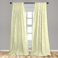 thumbnail image 5 of Ambesonne Floral Curtains, Spring Daisy Blossoms, Pair of 28"x95", Yellow White, 5 of 5