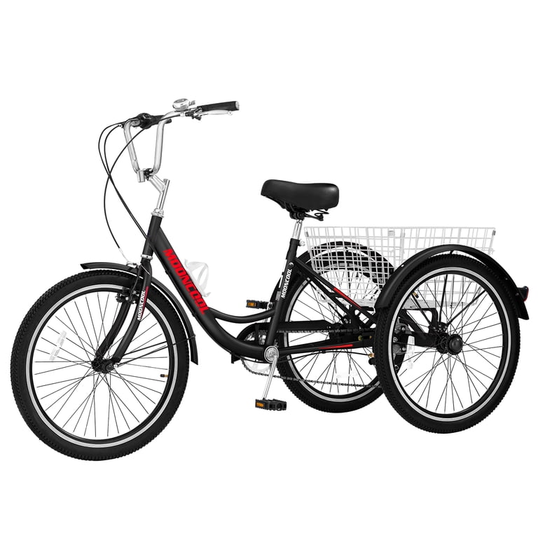 24 6 Vitesse 3 Roues Vélo Adulte Tricycle Avec Panier, Cruiser Vélo Adulte Vélo Vélo Pédale 24 6 Vitesse 3 Roues Vélo Adulte Tricycle Avec Panier, Cruiser Vélo Adulte Vélo Vélo Pédale