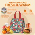 thumbnail image 5 of Pioneer Flower Floral Print Pattern Insulated Lunch Bag for Women & Adults,Large Portable Soft Cooler Lunch Bag,Thermal Food Storage Tote with Pearl Cotton,8.66L,8.75x5.75x9.5 Inch, 5 of 6