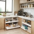 thumbnail image 5 of Expandable Pull-Out Cabinet Organizer with Adhesive Nano Film Fixed Slide out Drawers Under Sink Pull-Out Home Organizers Adjustable Length 12.5"-20.5" for Kitchen Cabinets(White), 5 of 9