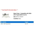 thumbnail image 2 of Water Pump - Compatible with 2006 - 2012 Toyota RAV4 3.5L V6 2007 2008 2009 2010 2011, 2 of 2