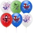 thumbnail image 5 of Globos de látex de Spiderman para niños, 10/20/30 piezas, 12 pulgadas, decoraciones para fiesta de cumpleaños, juguetes para niños, suministros para fiesta de Baby Shower（style E 20pcs, 5 of 5