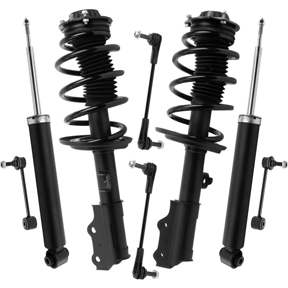 Detroit Axle - 8pc Struts Kit for 2018-2021 Chevrolet Traverse Buick Enclave, 2 Front Struts with Coil Spring 2 Rear Shock Absorbers 4 Front Rear Sway Bars 2019 2020 Replacement Suspension