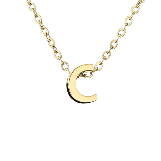 Delicado collar de oro para las mujeres lindo nombre de la letra gargantilla collares para niñas joyas
