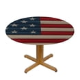 thumbnail image 3 of nygtbtfer Round Fitted Tablecloth with Elastic Edge American Flag Patio Table Cover Cloth Blue Red Wood Grain Round Tablecloth for Party Fits Tables 31-35, 3 of 8