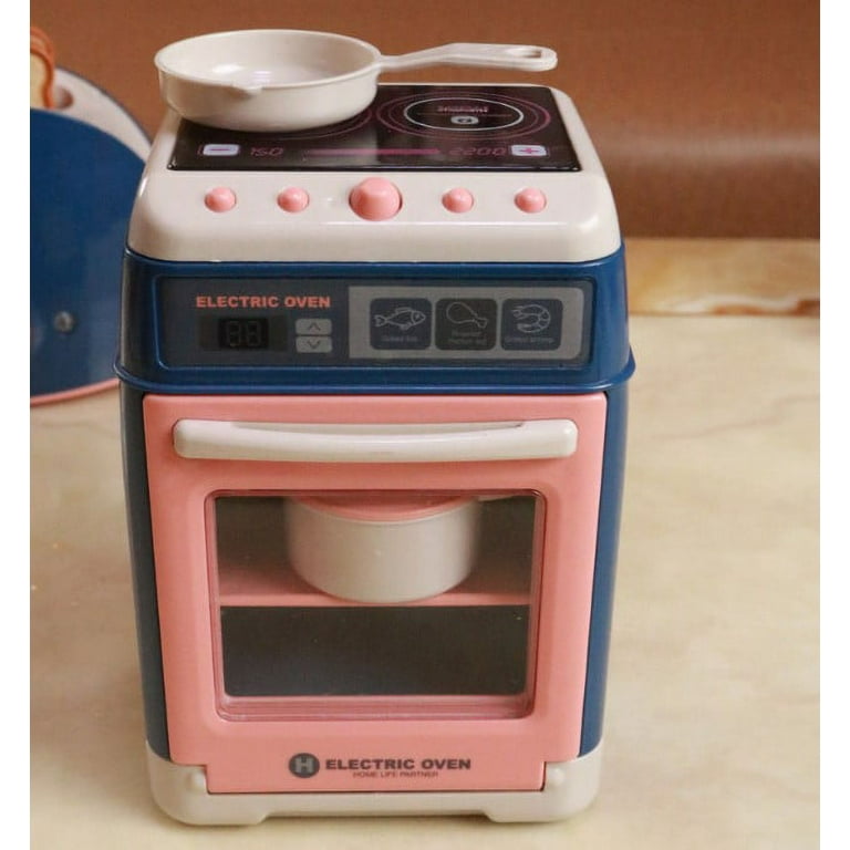 Electrical Children's Kitchen Pretend Toy with Coffee Machine Toaster  Blender Oven Realistic Lights Sounds Game Kitchen