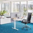 thumbnail image 7 of VICTONE Ribbed Office Chair High Back PU Leather Executive Conference Chair Adjustable Swivel Chair (Black), 7 of 7
