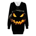 thumbnail image 7 of Taqqpue Halloween Print Hoodie Dress for Women Ghost Pumpkin Witch Mini Dresses Halloween Costumes Long Sleeve Cosplay Halloween Party Dress with Pockets, 7 of 7