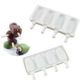 thumbnail image 4 of Jinsinto 1/2/4pcs Silicone Ice Cream Molds With 4 Cavities Reusable Classic Non-stick Oval Mold, 4 of 5