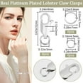 thumbnail image 2 of 1 Box 6Pcs Lobster Claw Clasps Platinum Plated Brass Necklace Bracelet Jewelry Silver Clasps with Jump Rings for Jewelry Making Necklace Bracelet DIY (12mm) Mixed Color, 2 of 6