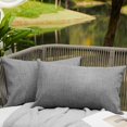 thumbnail image 1 of Almohadas de exterior para muebles de patio, fundas de almohada impermeables, cojín cuadrado de jardín, fundas de almohada de lino para patio, tienda de campaña, sofá, 18.0 x 18.0 in, 2 unidades, 1 of 6