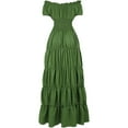 thumbnail image 3 of Jzuxvd Renaissance Costume Women Medieval Chemise Dress Pirate Peasant Dress Peasant Tops Irish Under Dress Green S, 3 of 4