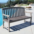 thumbnail image 4 of Vifah Renaissance Outdoor 4-piece Hand-scraped Wood Patio Dining Set W 5-' Bench, 4 of 6