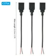 thumbnail image 2 of Uxcell 1Ft USB 2.0 hembra a cable pigtail de alambre desnudo de 2 pines, 3 piezas de extensiones de cables de 22AWG, negro, 2 of 5