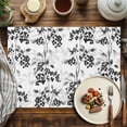 thumbnail image 2 of Placemats Set of 4, Black Fruit Place Mats Berry Leaves Nature Tablemats Washable Placemat Table Decoration for Kitchen Table Dinner Party Home Decor Indoor Outdoor 13x19 Inch, 2 of 9