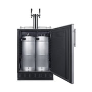 القمة Sbc7br 24 واسعة 5.3 Cu. قدم. الحرة الدائمة مزدوجة الحنفية Kegerator - الفولاذ المقاوم للصدأ