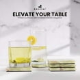 thumbnail image 4 of Radicaln Green Marble 3.5 inches Square Coasters Set of 6 Absorbent Stone Coasters for Drinks, Coffee Table, Home Decor, and Coffee Bar Accessories, 4 of 6