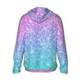 thumbnail image 3 of Daiia Multicolor Glitter UPF 50+ Sun Protection Hoodie Jacket Lightweight Long Sleeve Sun Shirt for Women Men with Pocket Hiking Outdoor-XX-Large, 3 of 9