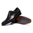 thumbnail image 4 of Santimon Coffee Dress Shoes for Men Brogue Lace-up Oxofrd Shoes Classic Stylish Formal Shoes for Wedding Party US 12, 4 of 8