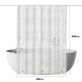 thumbnail image 4 of Cortina de ducha de EVA con patrón de grava 3D, resistente al agua y al moho, para baño, con bloqueo de agua, 4 of 4