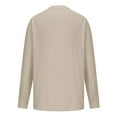 thumbnail image 4 of Blusas y camisas de manga larga con cuello en V para hombre, blusa informal de moda con cuello en V, blusa de manga larga transpirable para hombre, 4 of 6