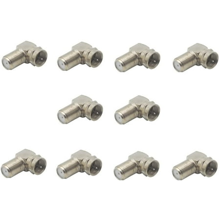 EIGHTNOO 10 Pcs F Type Right Angle Male to Female RF Connector 90 ...