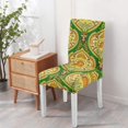 thumbnail image 4 of Colorful Bohemian Paisley Dining Chair Covers 4 Pack Vintage Floral Ethnic Retro Pattern Washable Polyester Stretch Slipcovers Removable Protector for Classic Home, 4 of 7