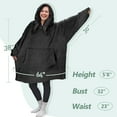 thumbnail image 4 of Catalonia Oversized Blanket Hoodie Sweatshirt, Wearable Lounging Fleece Pullover, Gift for Adults Women Men Kids Wife, 4 of 7