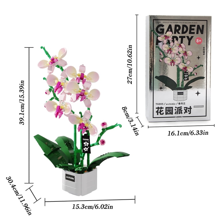 HANMUN Orchid Building Set, Flower Bonsai Building Kit, Botanical  Collection, A Valentine's Day, Birthday Suitable for Adults, Children and  The Elderly (Pink Phalaenopsis 543Pcs) - Walmart.com