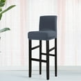 thumbnail image 1 of PiccoCasa Stretch Spandex Bar Stool Cover for Short Back Chair Slategray 1, 1 of 8