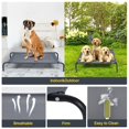 thumbnail image 7 of Pefilos 43" Large Steel Frame Elevated Dog Bed, Outdoor Original Camping Pet Bed Cot Mat, Gray, 7 of 7